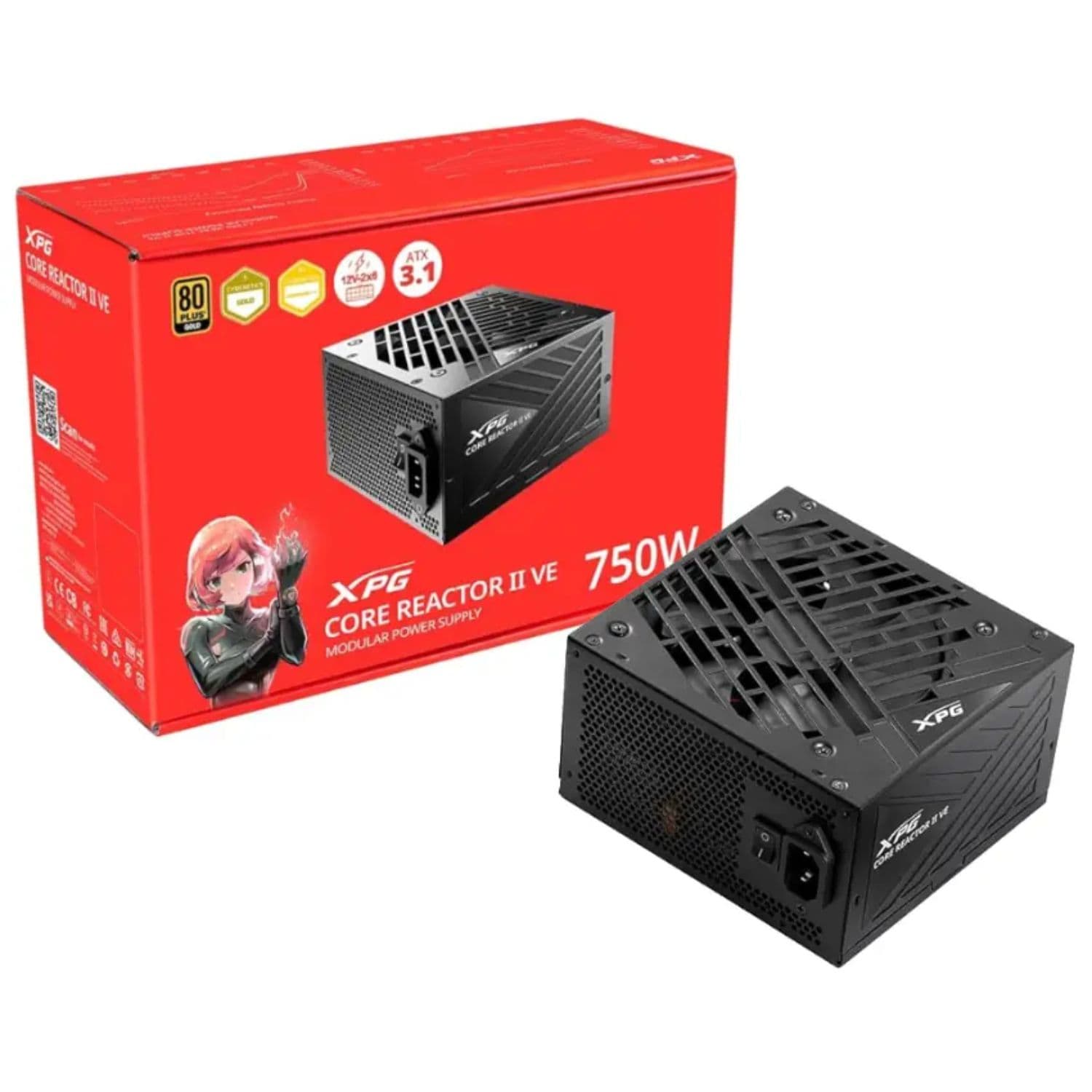 FUENTE XPG CORE REACTOR II VE 750W 80 PLUS GOLD
