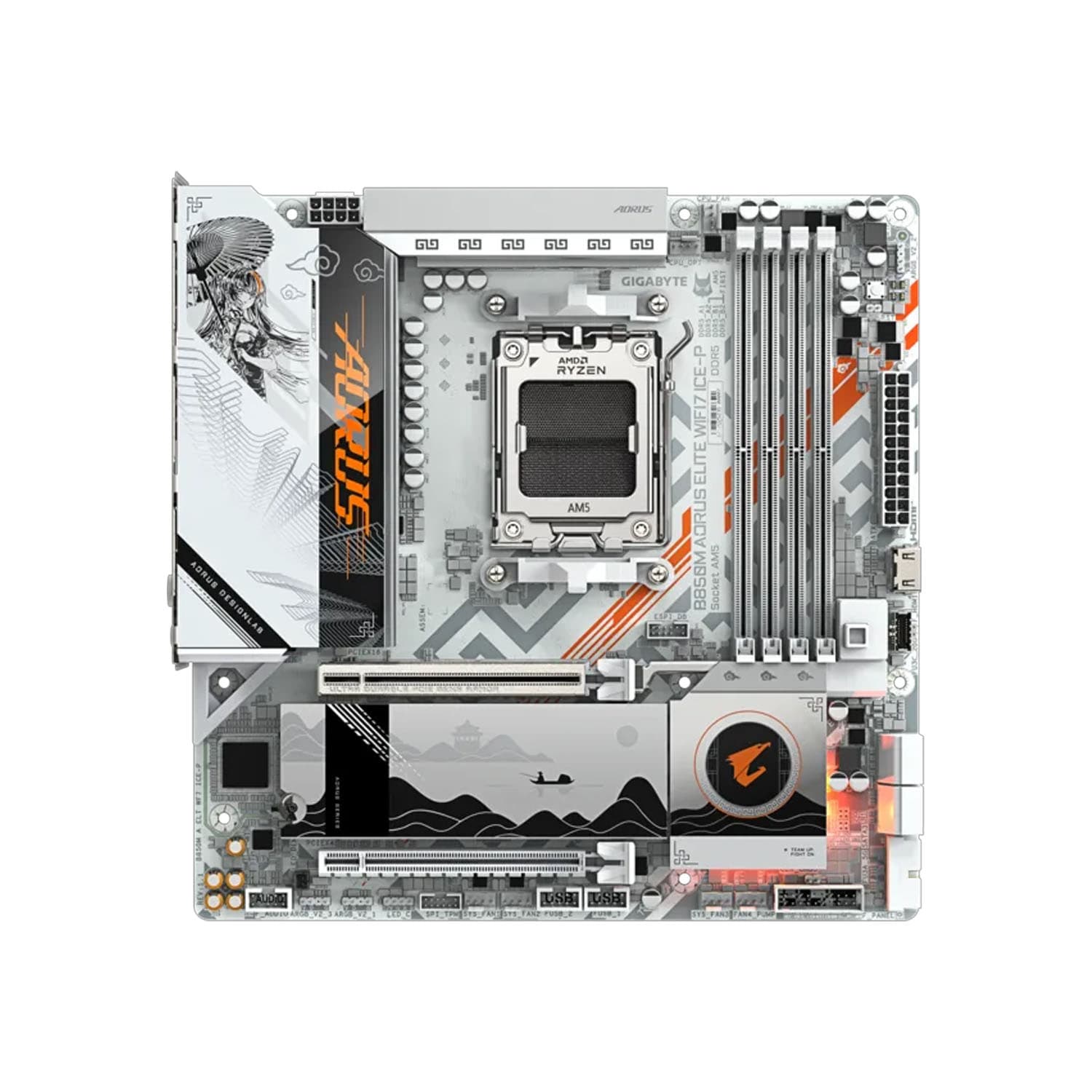 MOTHERBOARD AMD B850M A ELITE WIFI 7 ICE BLANCO