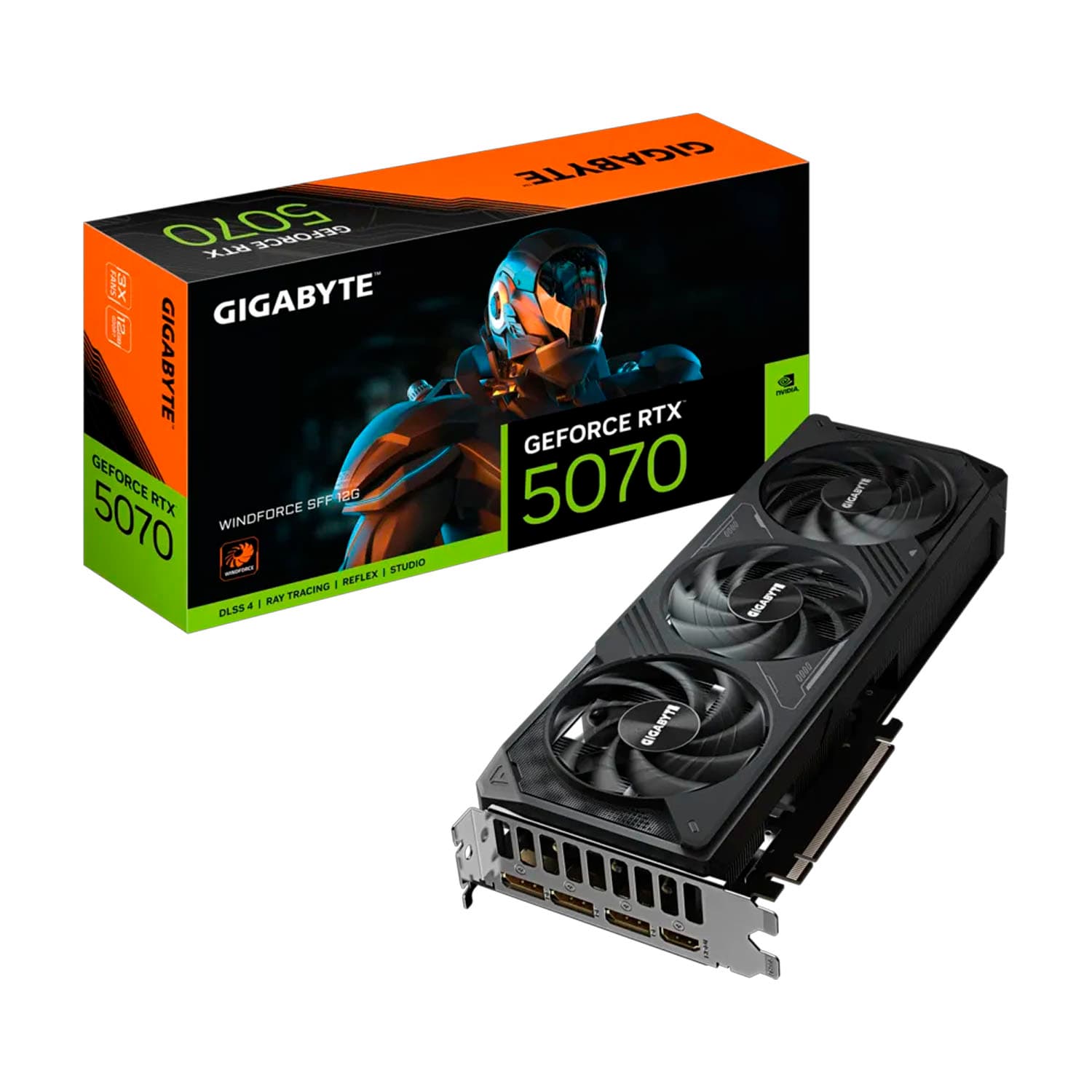 TARJETA DE VIDEO GIGABYTE RTX 5070 WINDFORCE 3 12GB GDDR7