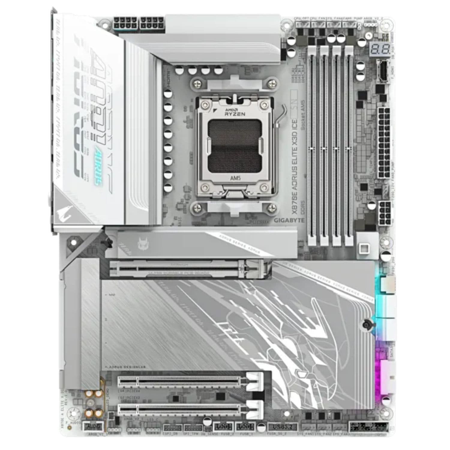 MOTHERBOARD AMD X870E A ELITE X3D ICE BLANCO