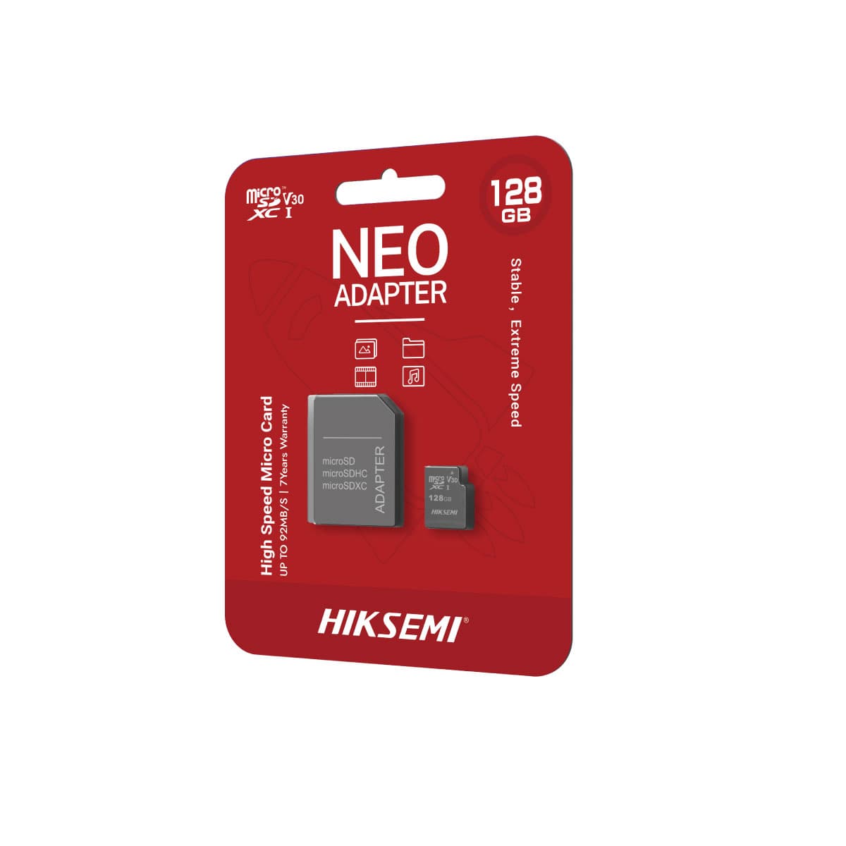 Hiksemi microSD 128GB Class 10 UHS-I V30 92MB/s HS-TF-C1