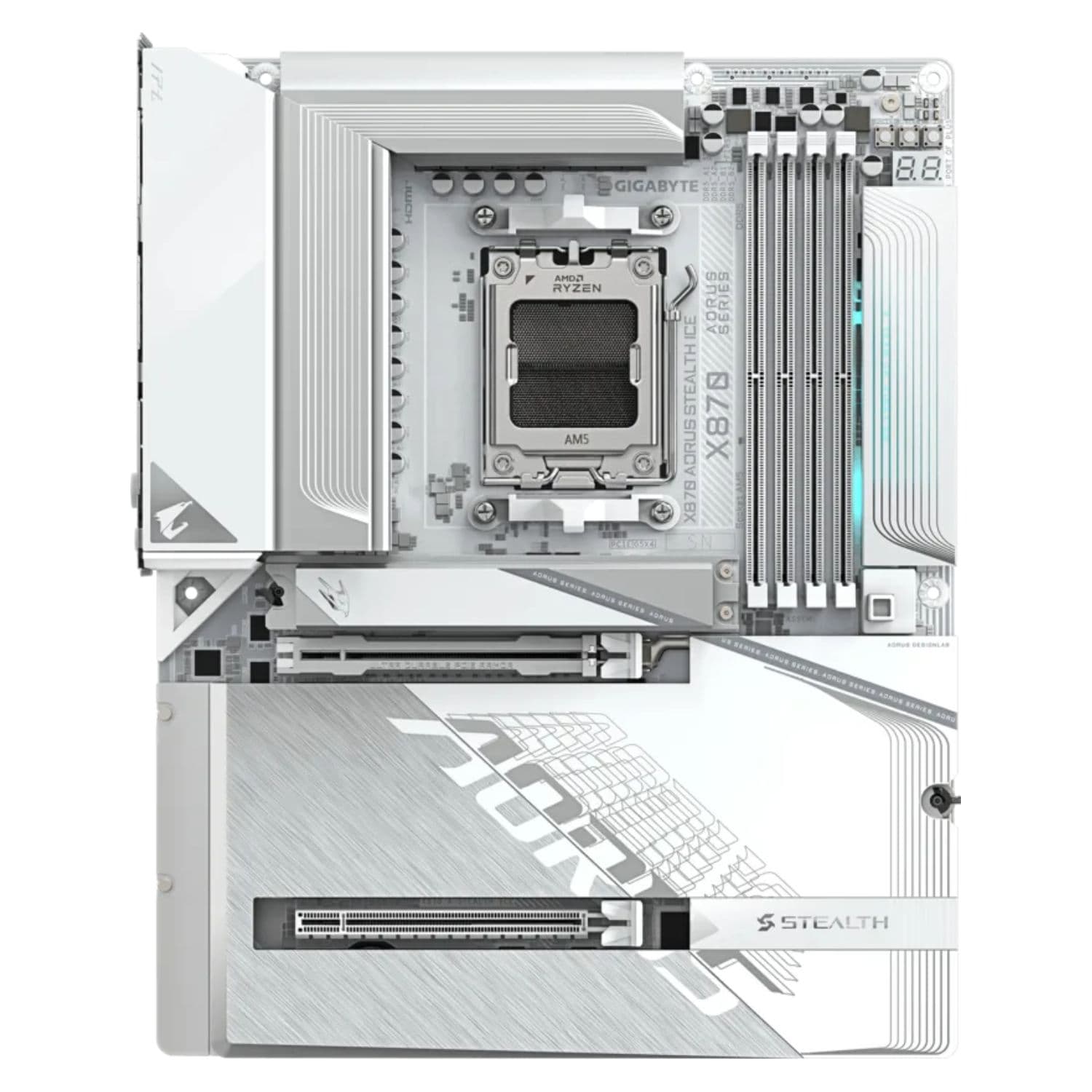 MOTHERBOARD GIGABYTE X870 A STEALTH ICE AM5