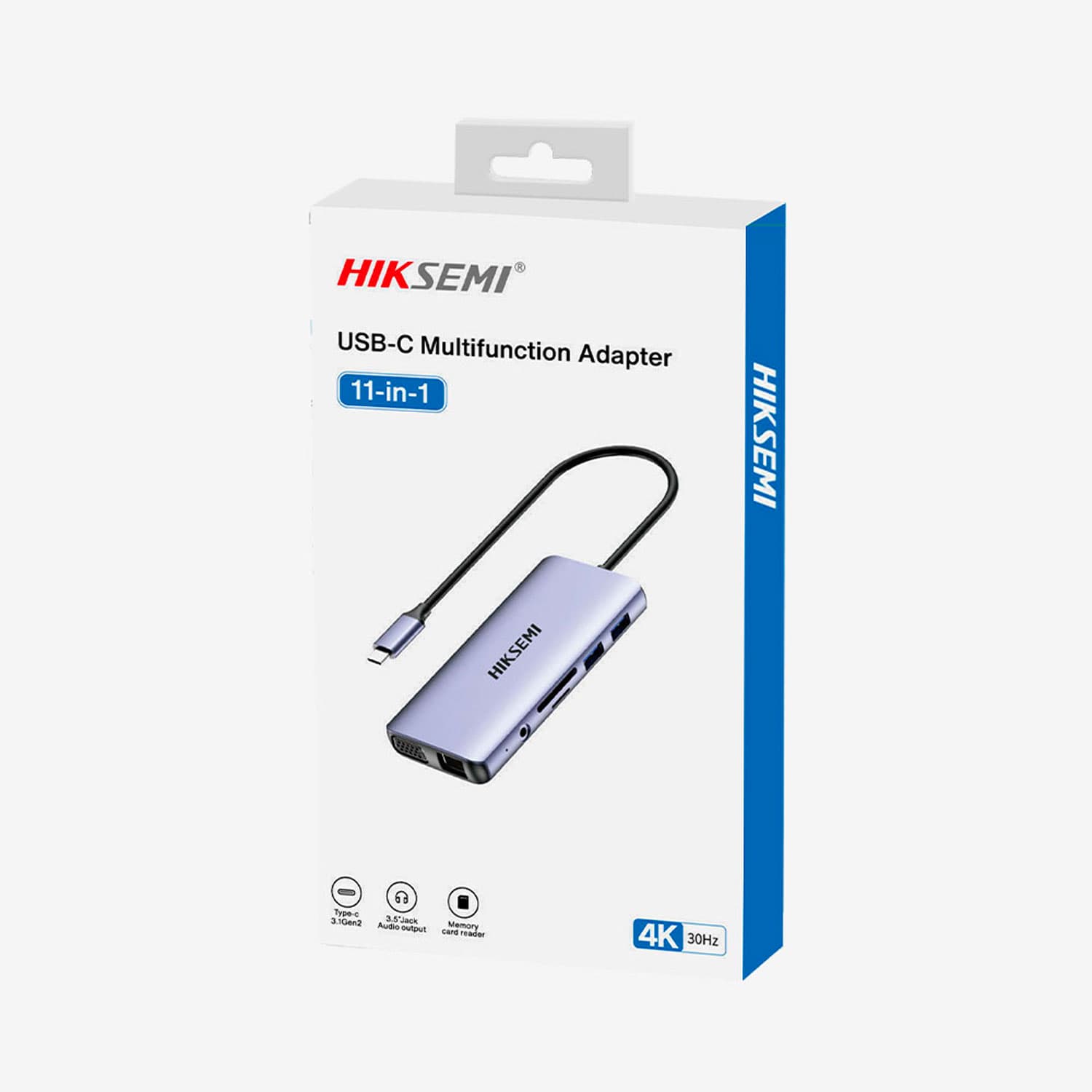 HUB HIKSEMI USB-C CON /HDMI + RJ4.  11 EN 1
