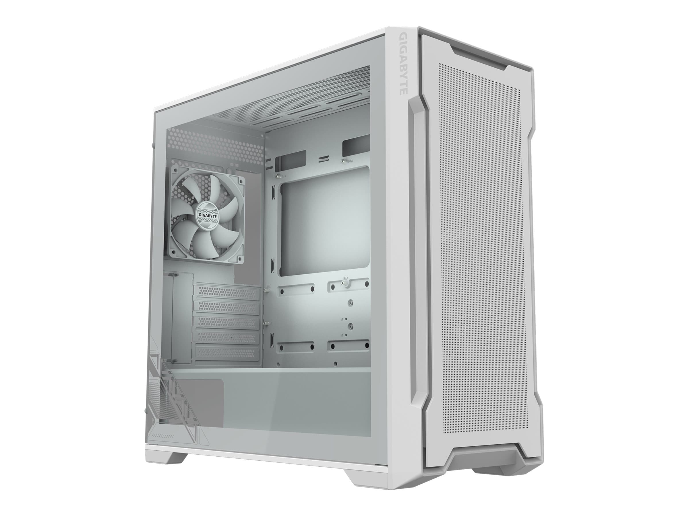 GABINETE GAMER GIGABYTE C102 GLASS ICE WHITE ATX VIDRIO TEMPLADO