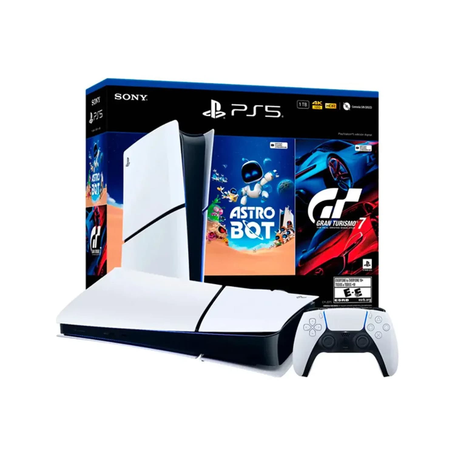 CONSOLA PS5 DIGITAL C/2 JUEGOS GT7 ASTROBOT 1TB