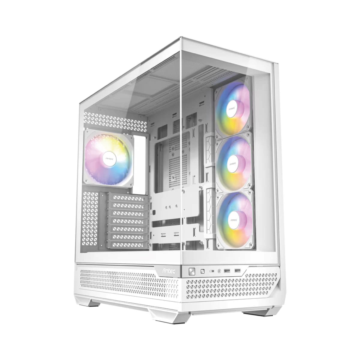 GABINETE ANTEC C7 VIDRIO TEMPLADO - FANES ARGB C/4 INCLUIDOS BLANCO