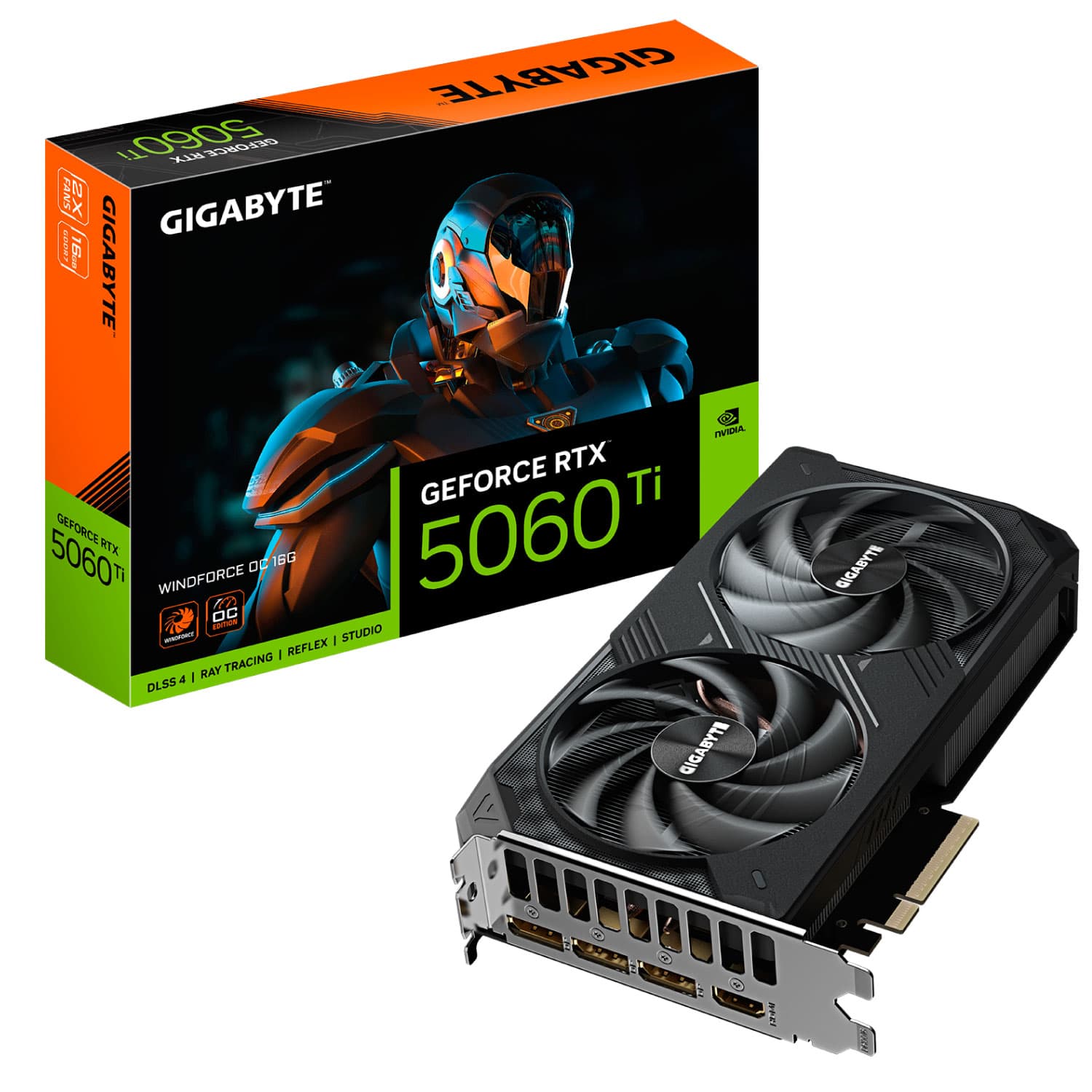 TARJETA DE VIDEO GIGABYTE RTX 5060 TI WINDFORCE OC 16G GDDR7