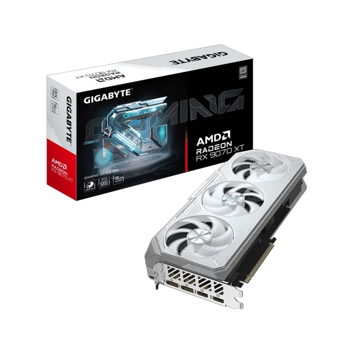 TARJETA DE VIDEO GIGABYTE AMD RADEON RX9070 XT GAMING OC ICE