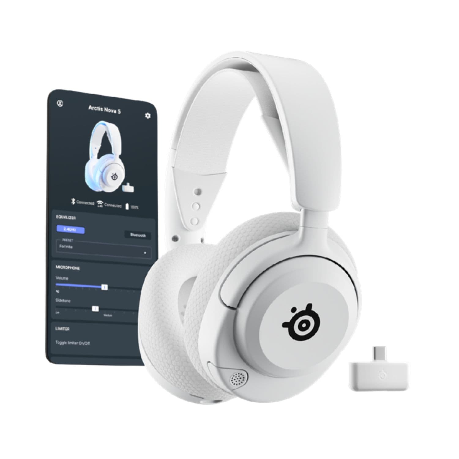 AURICULARES STEELSERIES ARCTIS NOVA 5P WIRELESS WHITE