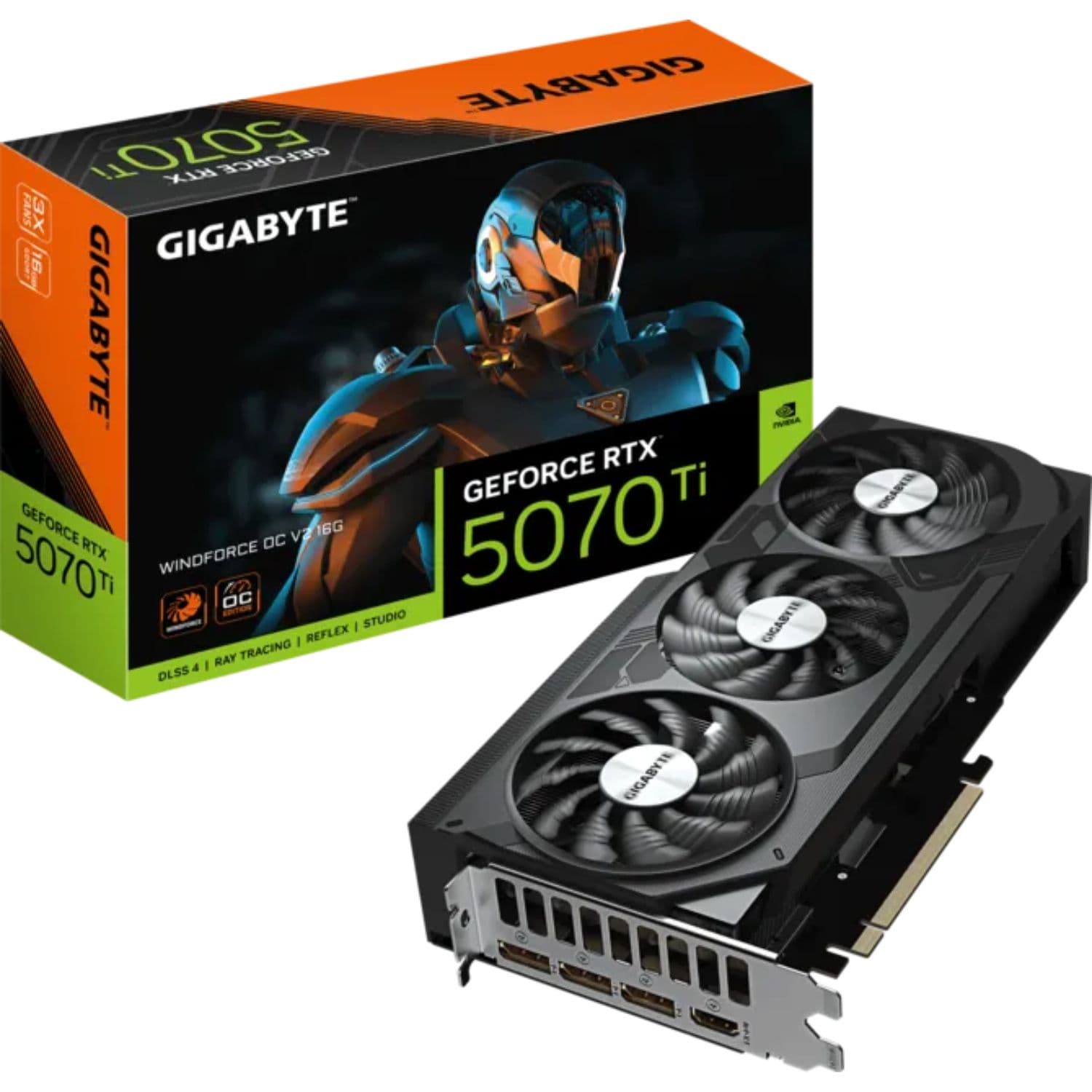 PLACA DE VIDEO GIGABYTE GEFORCE RTX 5070 TI WINDFORCE OC V2 16GB