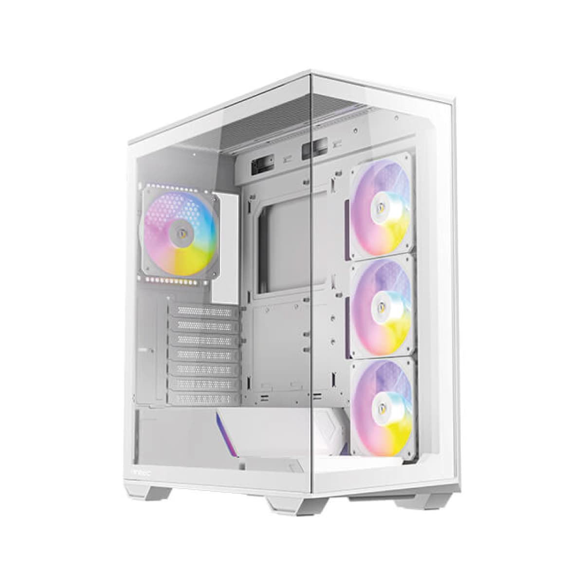 GABINETE ANTEC C3 VIDRIO TEMPLADO - FANES ARGB C/4 INCLUIDOS BLANCO