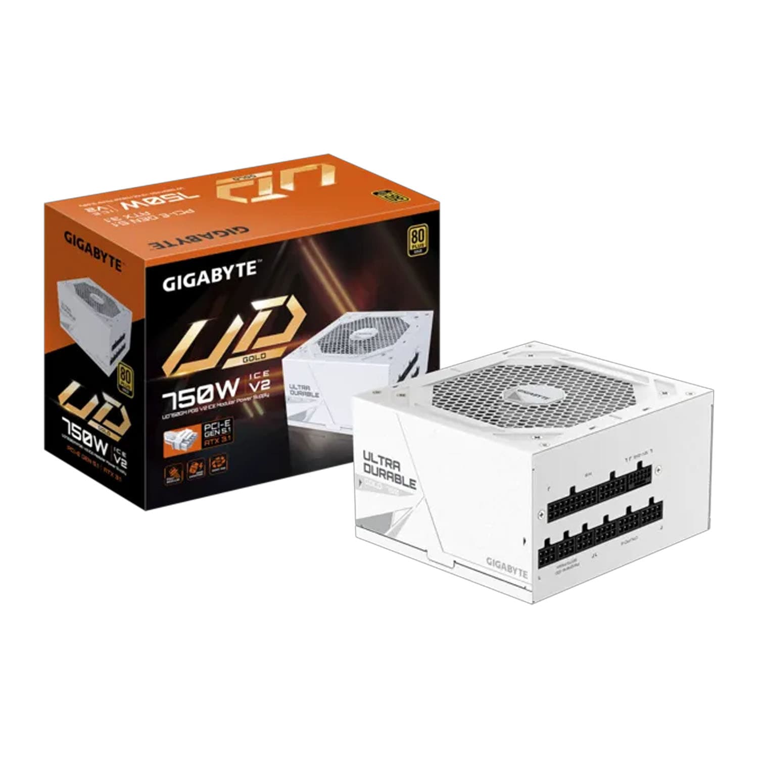 FUENTE GIGABYTE 750W 80 PLUS GOLD PG5 ICE BLANCA