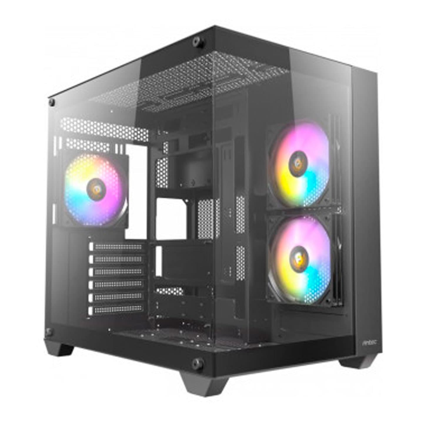 GABINETE ANTEC CX800 VIDRIO TEMPLADO - FANES ARGB C/3 INCLUIDOS