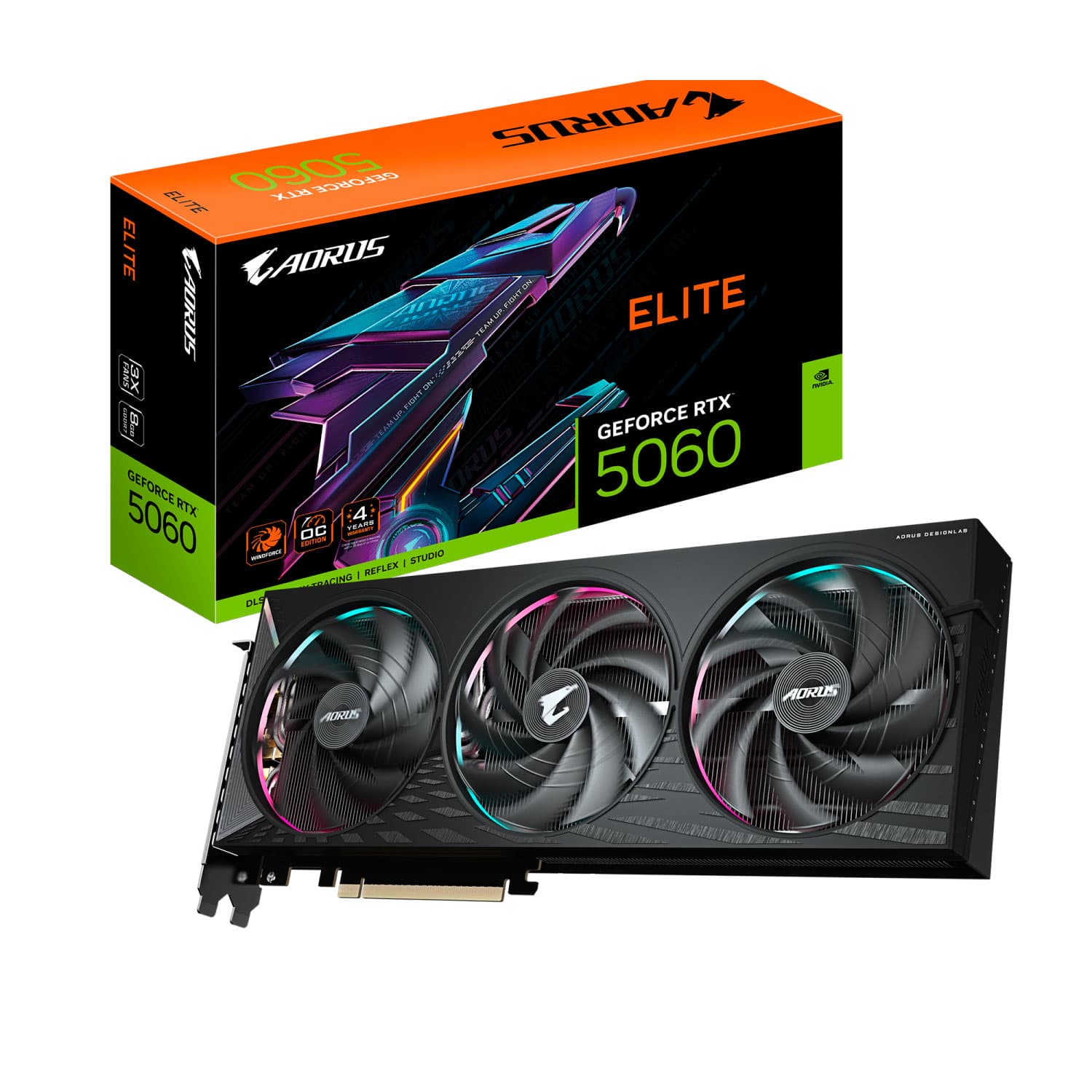 TARJETA DE VIDEO AORUS GEFORCE RTX 5060 ELITE 8GB