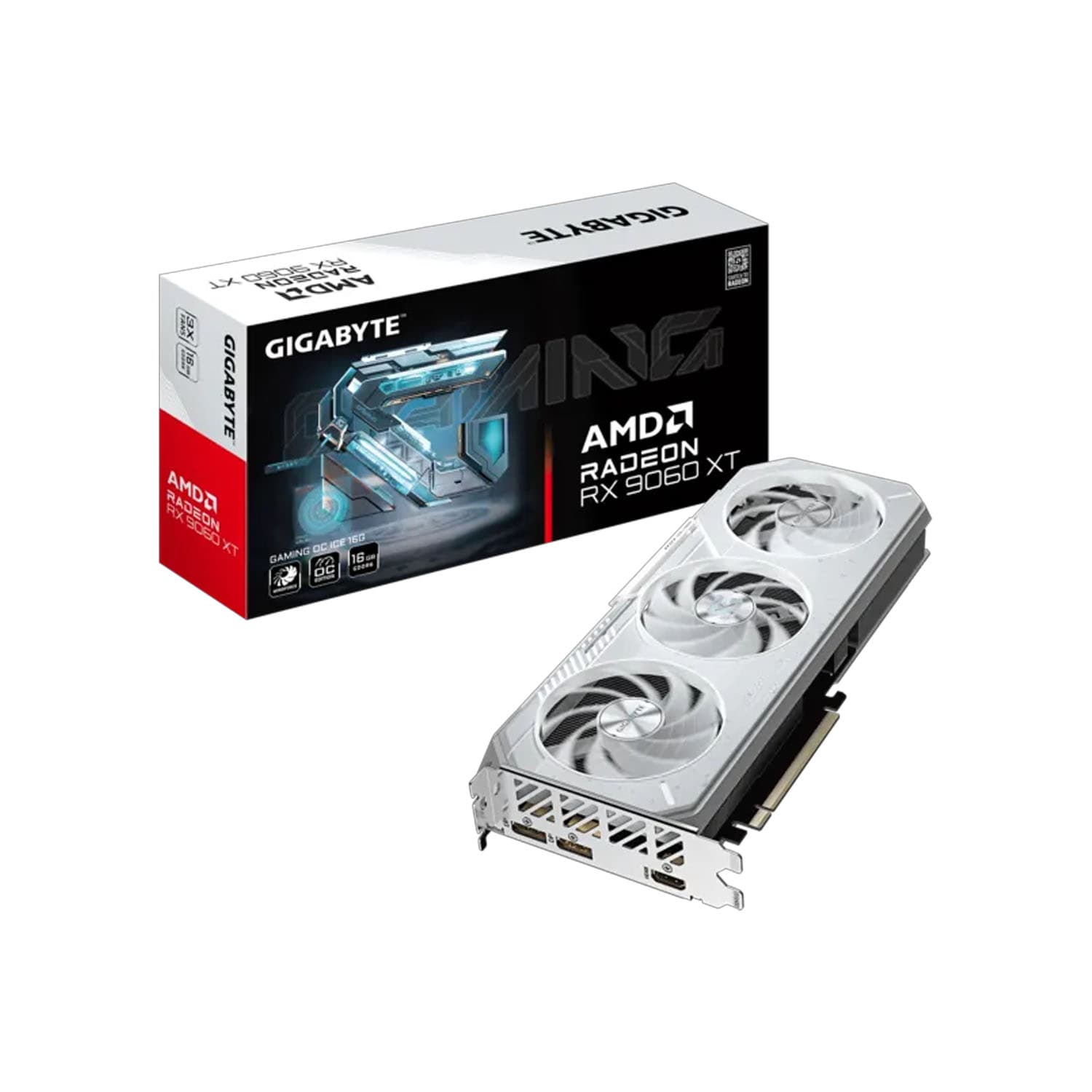 TARJETA DE VIDEO GIGABYTE AMD RADEON RX9060 XT GAMING OC ICE