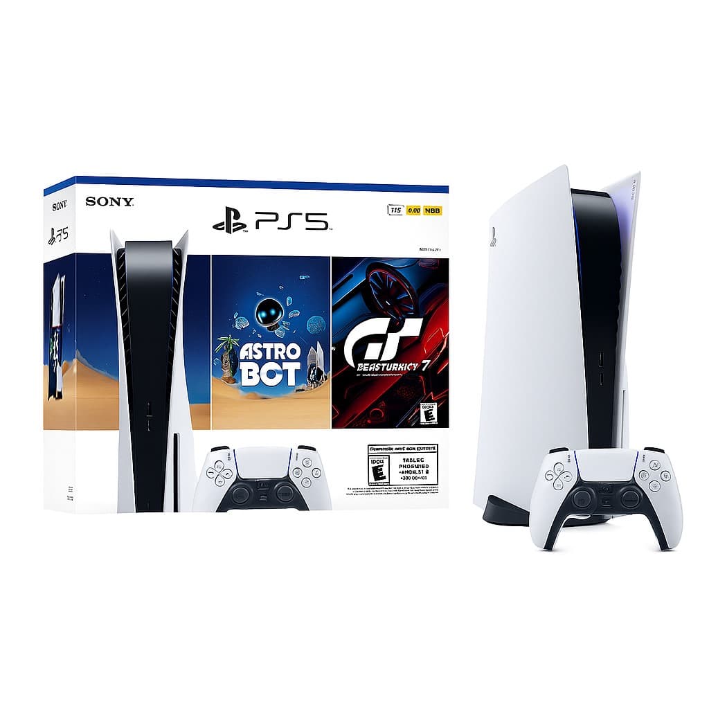 CONSOLA PS5 STANDARD c/ 2 juegos de regalo GT7 ASTRO 1TBGB
