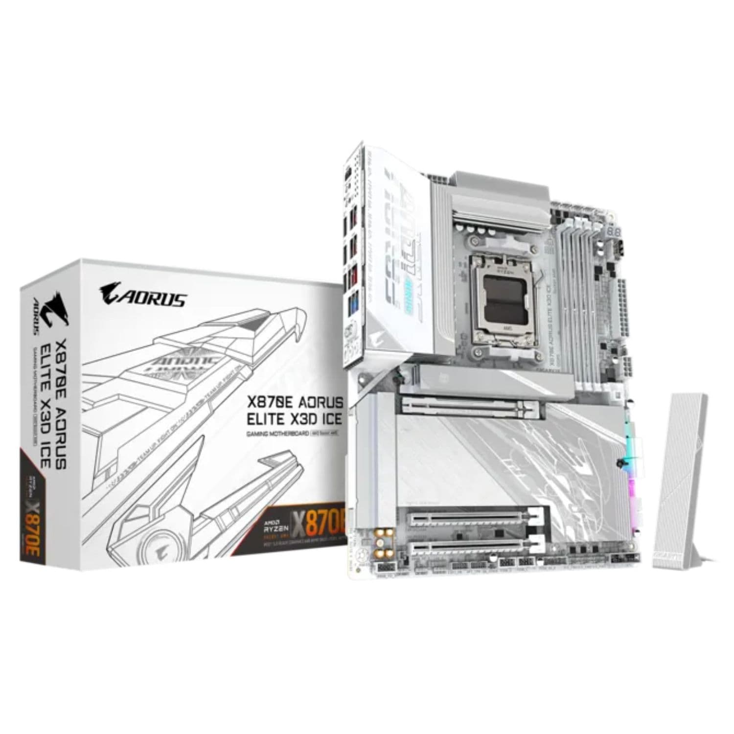 MOTHERBOARD AMD X870E A ELITE X3D ICE BLANCO
