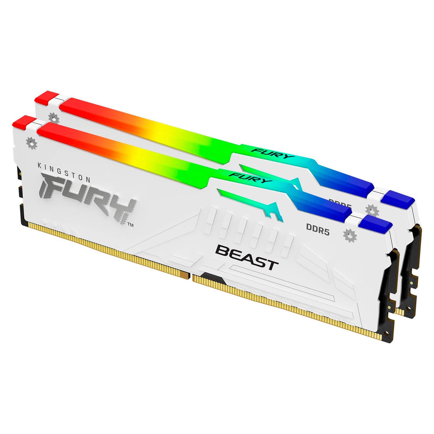 MEMORIA RAM KINGSTON FURY BEAST WHITE 32GB DDR5 6000MHZ RGB