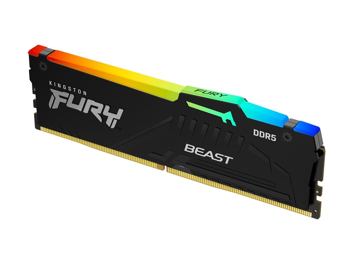 Memoria RAM Kingston 16GB DDR5 5600Mhz Fury Beast Black RGB