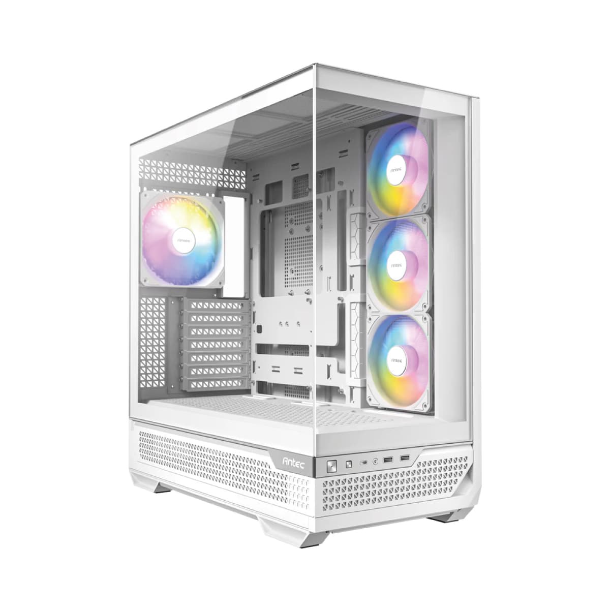 GABINETE ANTEC C7 VIDRIO TEMPLADO - FANES ARGB C/4 INCLUIDOS BLANCO