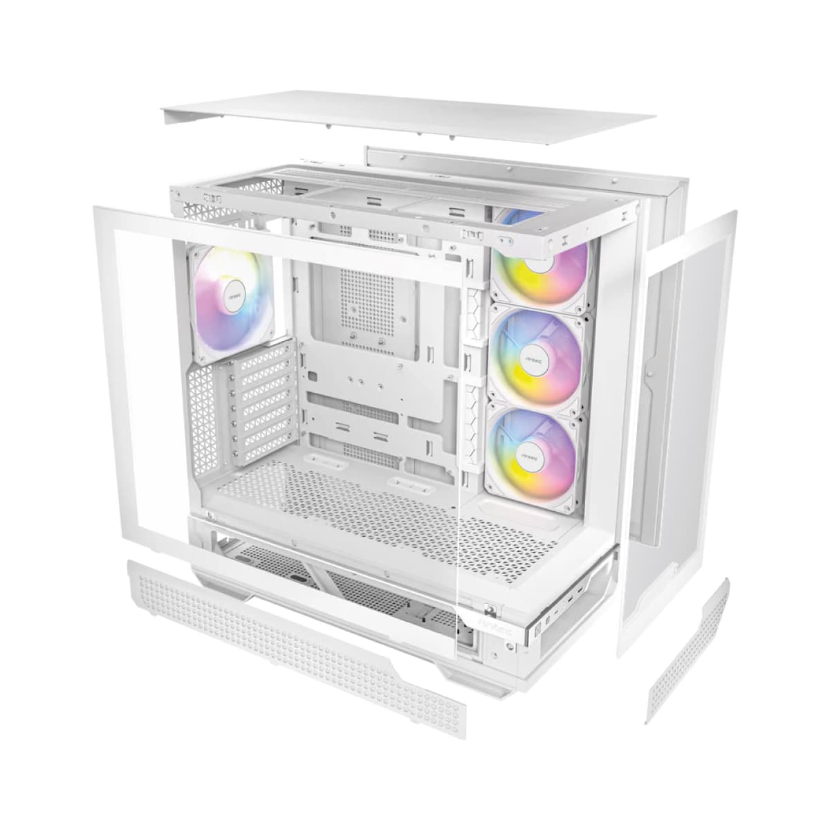 GABINETE ANTEC C7 VIDRIO TEMPLADO - FANES ARGB C/4 INCLUIDOS BLANCO