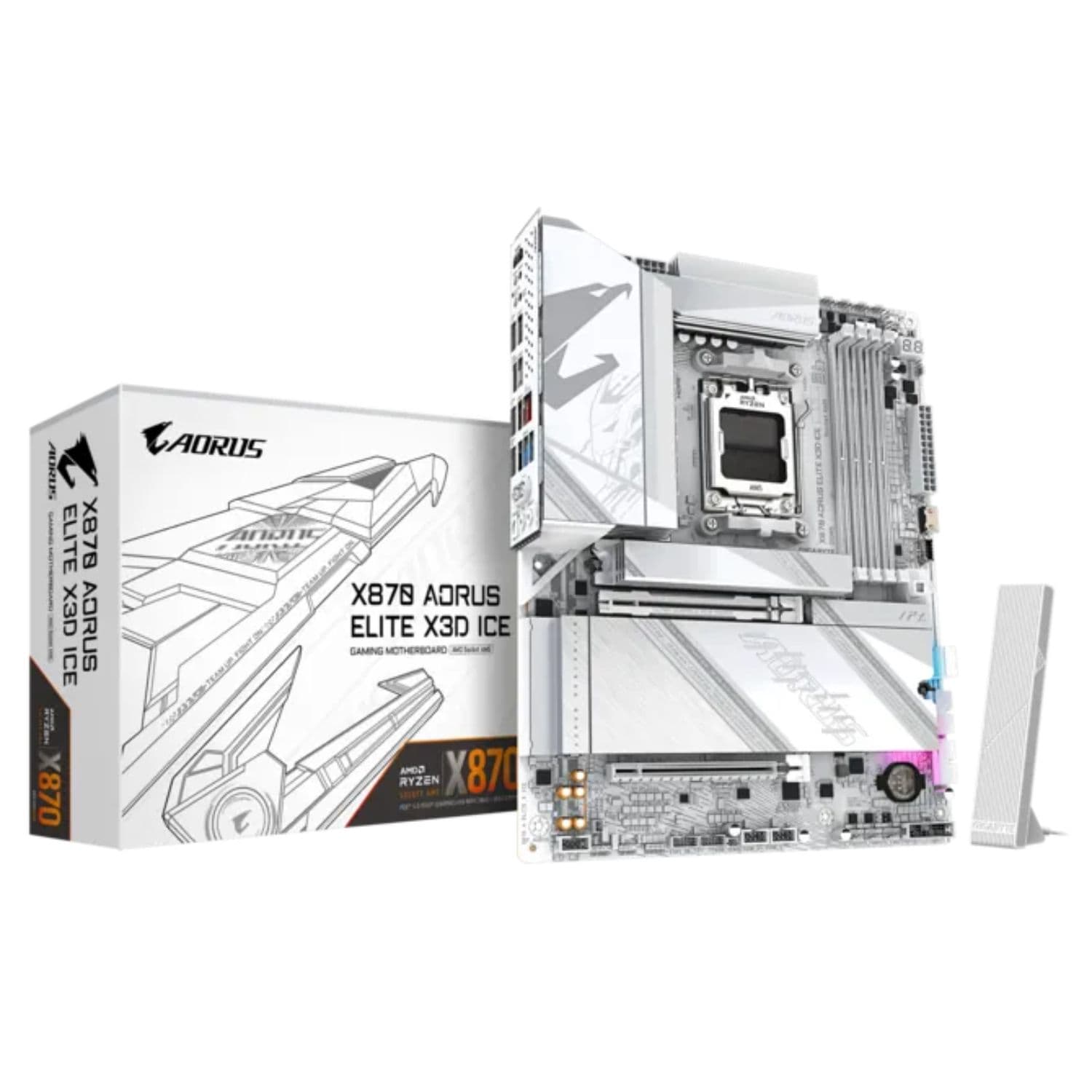 MOTHERBOARD AMD X870 A ELITE X3D ICE BLANCO