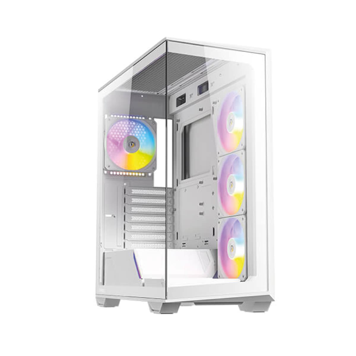 GABINETE ANTEC C3 VIDRIO TEMPLADO - FANES ARGB C/4 INCLUIDOS BLANCO