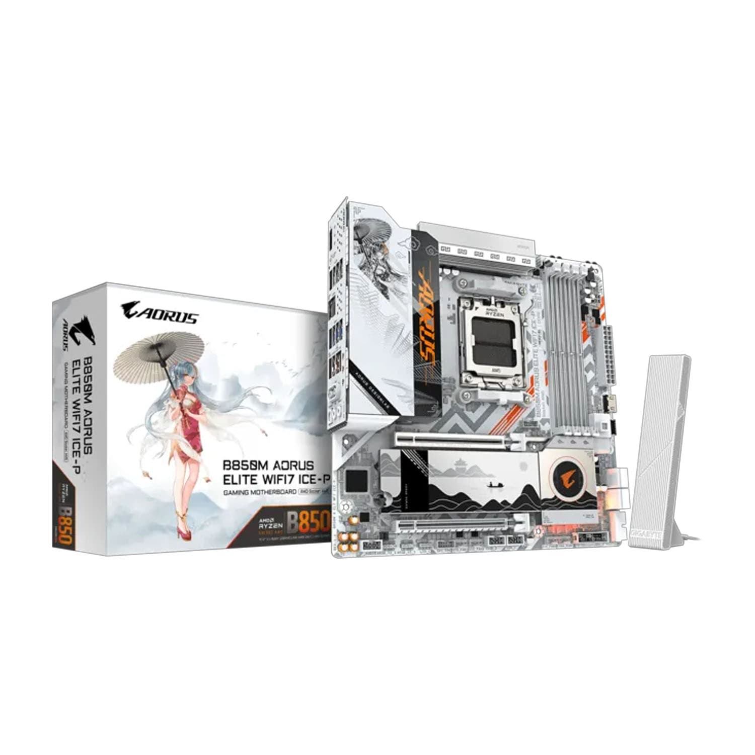 MOTHERBOARD AMD B850M A ELITE WIFI 7 ICE BLANCO
